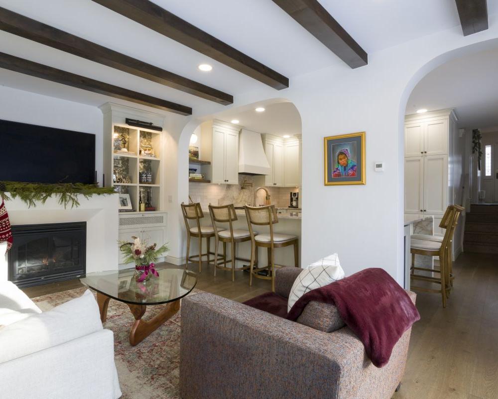 Custom luxury Dining room with natural light and accent lighting