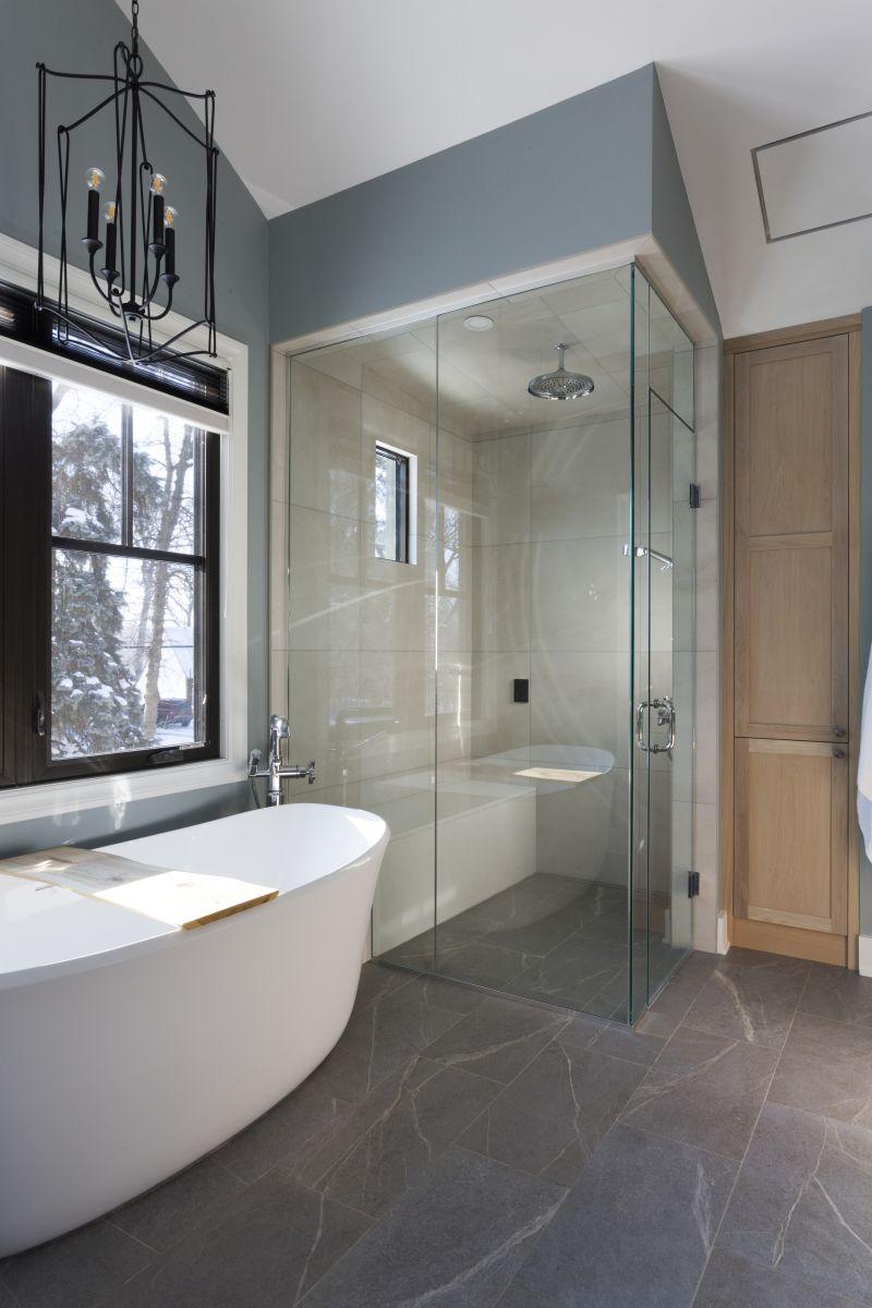 custom ensuite with freestanding tub